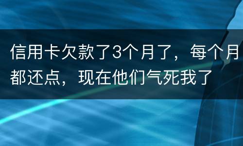 信用卡欠款了3个月了，每个月都还点，现在他们气死我了