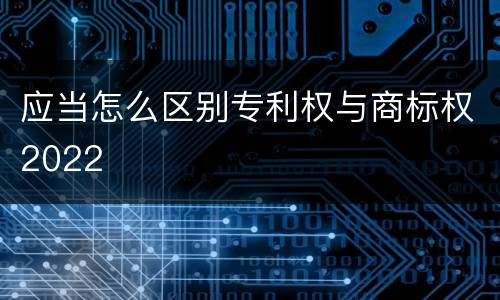 应当怎么区别专利权与商标权2022