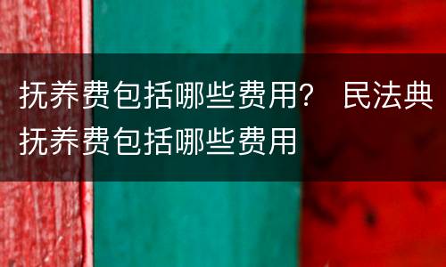 抚养费包括哪些费用？ 民法典抚养费包括哪些费用