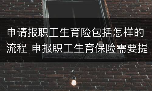 申请报职工生育险包括怎样的流程 申报职工生育保险需要提交什么资料
