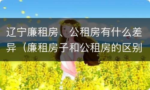 辽宁廉租房、公租房有什么差异（廉租房子和公租房的区别）