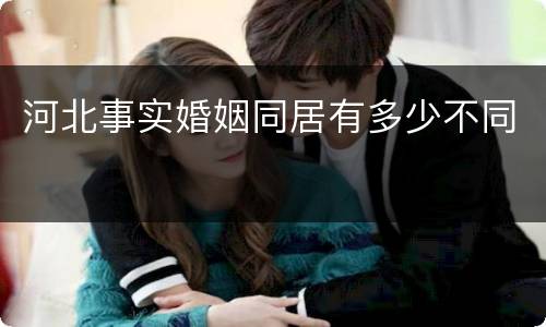 河北事实婚姻同居有多少不同
