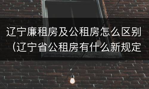 辽宁廉租房及公租房怎么区别（辽宁省公租房有什么新规定）