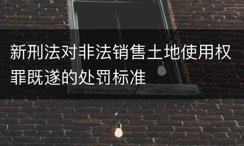 新刑法对非法销售土地使用权罪既遂的处罚标准