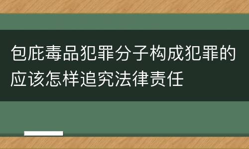 包庇毒品犯罪分子构成犯罪的应该怎样追究法律责任
