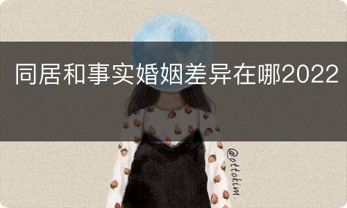 同居和事实婚姻差异在哪2022