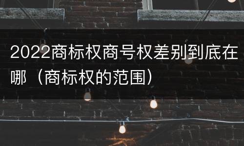 2022商标权商号权差别到底在哪（商标权的范围）