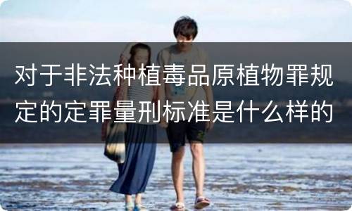 对于非法种植毒品原植物罪规定的定罪量刑标准是什么样的