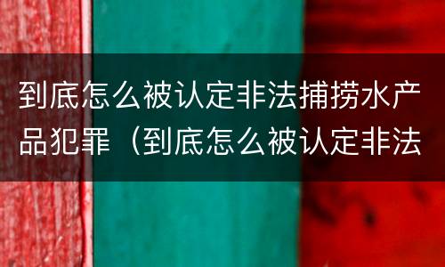 到底怎么被认定非法捕捞水产品犯罪（到底怎么被认定非法捕捞水产品犯罪行为）