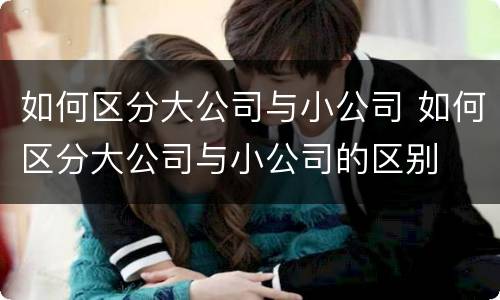 如何区分大公司与小公司 如何区分大公司与小公司的区别