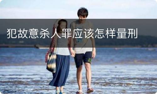 犯故意杀人罪应该怎样量刑