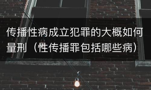 传播性病成立犯罪的大概如何量刑（性传播罪包括哪些病）