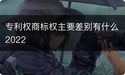 专利权商标权主要差别有什么2022