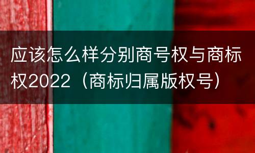 应该怎么样分别商号权与商标权2022（商标归属版权号）