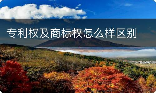 专利权及商标权怎么样区别
