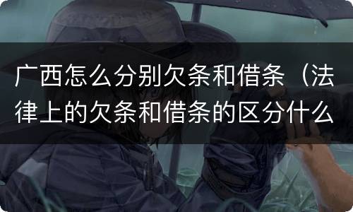 广西怎么分别欠条和借条（法律上的欠条和借条的区分什么意思）