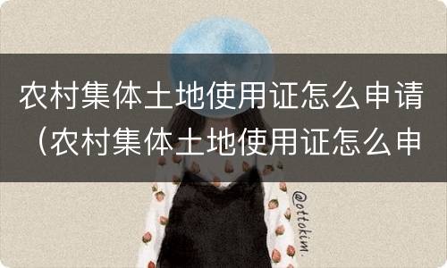 农村集体土地使用证怎么申请（农村集体土地使用证怎么申请的）