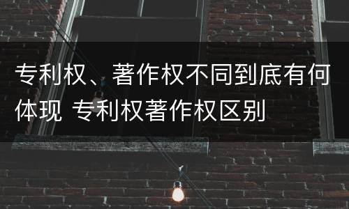 专利权、著作权不同到底有何体现 专利权著作权区别