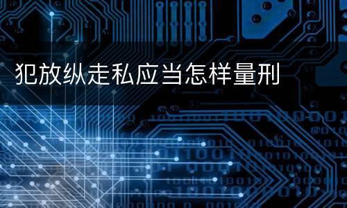 犯放纵走私应当怎样量刑