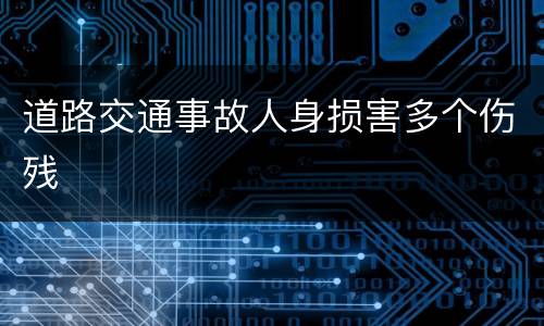 道路交通事故人身损害多个伤残