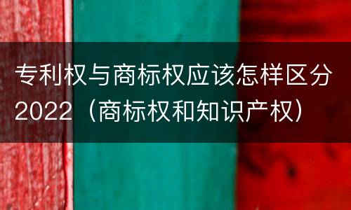 专利权与商标权应该怎样区分2022（商标权和知识产权）
