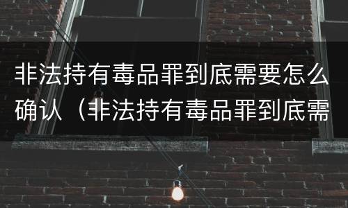 非法持有毒品罪到底需要怎么确认（非法持有毒品罪到底需要怎么确认呢）