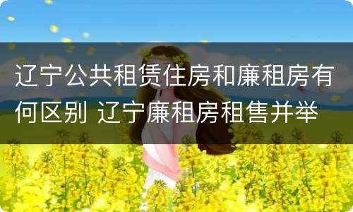 辽宁公共租赁住房和廉租房有何区别 辽宁廉租房租售并举