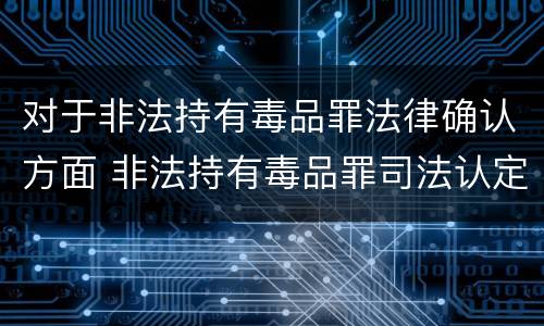 对于非法持有毒品罪法律确认方面 非法持有毒品罪司法认定