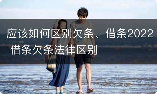 应该如何区别欠条、借条2022 借条欠条法律区别