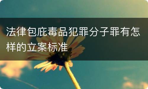 法律包庇毒品犯罪分子罪有怎样的立案标准