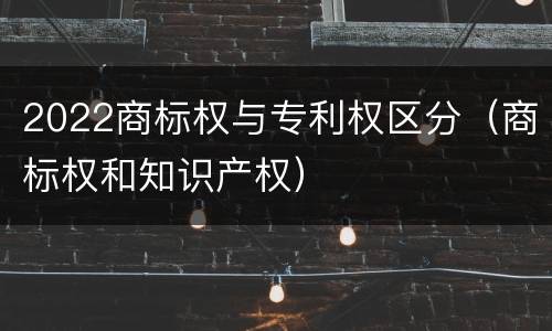 2022商标权与专利权区分（商标权和知识产权）