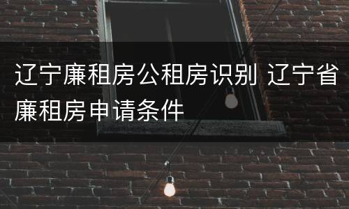 辽宁廉租房公租房识别 辽宁省廉租房申请条件
