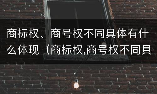 商标权、商号权不同具体有什么体现（商标权,商号权不同具体有什么体现）