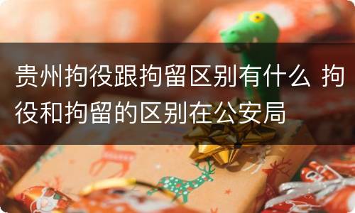 贵州拘役跟拘留区别有什么 拘役和拘留的区别在公安局
