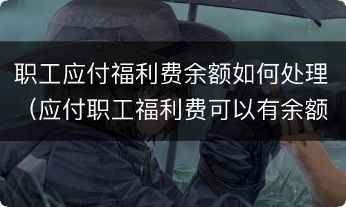职工应付福利费余额如何处理（应付职工福利费可以有余额吗）