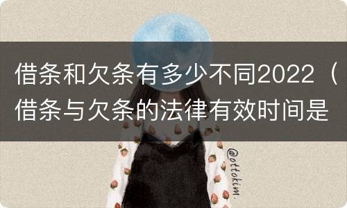 借条和欠条有多少不同2022（借条与欠条的法律有效时间是多少）