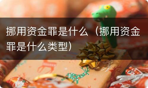 挪用资金罪是什么（挪用资金罪是什么类型）