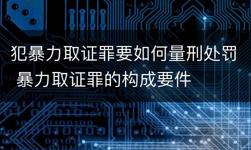 犯暴力取证罪要如何量刑处罚 暴力取证罪的构成要件