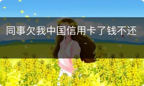 同事欠我中国信用卡了钱不还