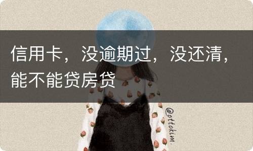 信用卡，没逾期过，没还清，能不能贷房贷