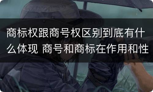 商标权跟商号权区别到底有什么体现 商号和商标在作用和性质上的区别