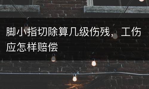 脚小指切除算几级伤残，工伤应怎样赔偿