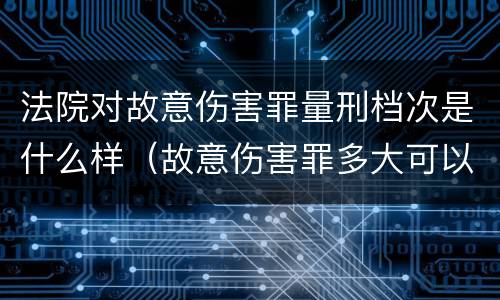 法院对故意伤害罪量刑档次是什么样（故意伤害罪多大可以判刑）