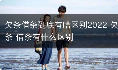 欠条借条到底有啥区别2022 欠条 借条有什么区别