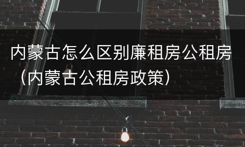 内蒙古怎么区别廉租房公租房（内蒙古公租房政策）