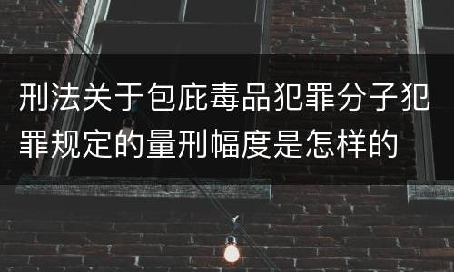 刑法关于包庇毒品犯罪分子犯罪规定的量刑幅度是怎样的
