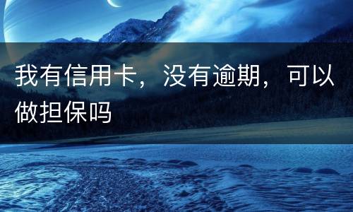 我有信用卡，没有逾期，可以做担保吗