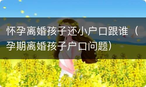 怀孕离婚孩子还小户口跟谁（孕期离婚孩子户口问题）