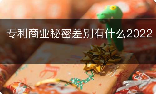 专利商业秘密差别有什么2022