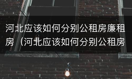 河北应该如何分别公租房廉租房（河北应该如何分别公租房廉租房和商品房）